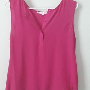 Pink Sheer Sleeveless Blouse